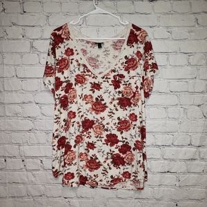 Torrid Plus Size Floral V Neck Top